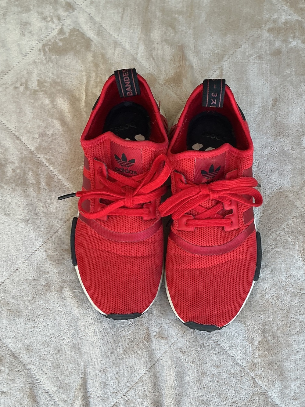 adidas Kids Red Lace-Up Athletic Sneakers